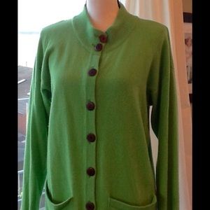 Vintage I.Magnin cashmere button front swe…